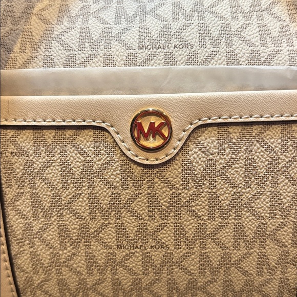 New Michael Kors Jet Set Medium Signature Logo Satchel Crossbody - Picture 4 of 9